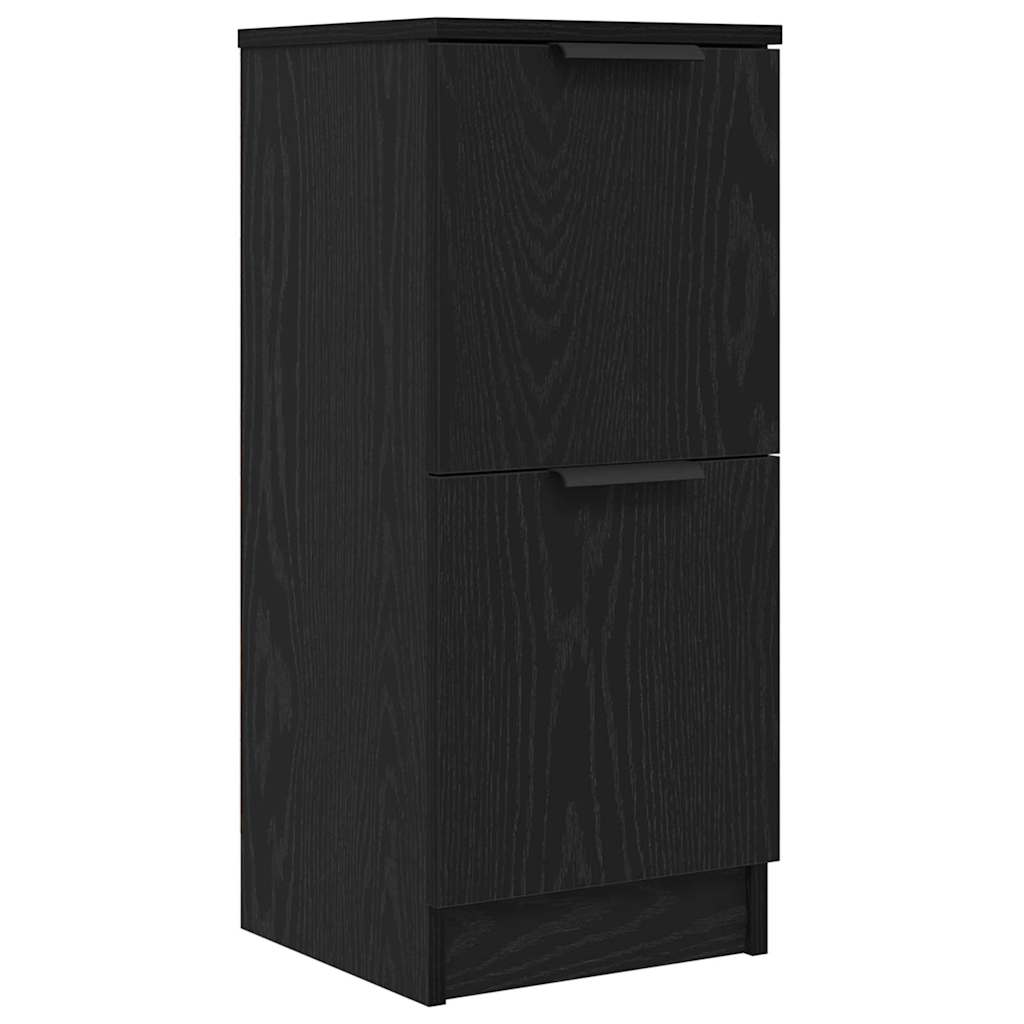 Sideboards 3er Set Schwarz Eichenholz